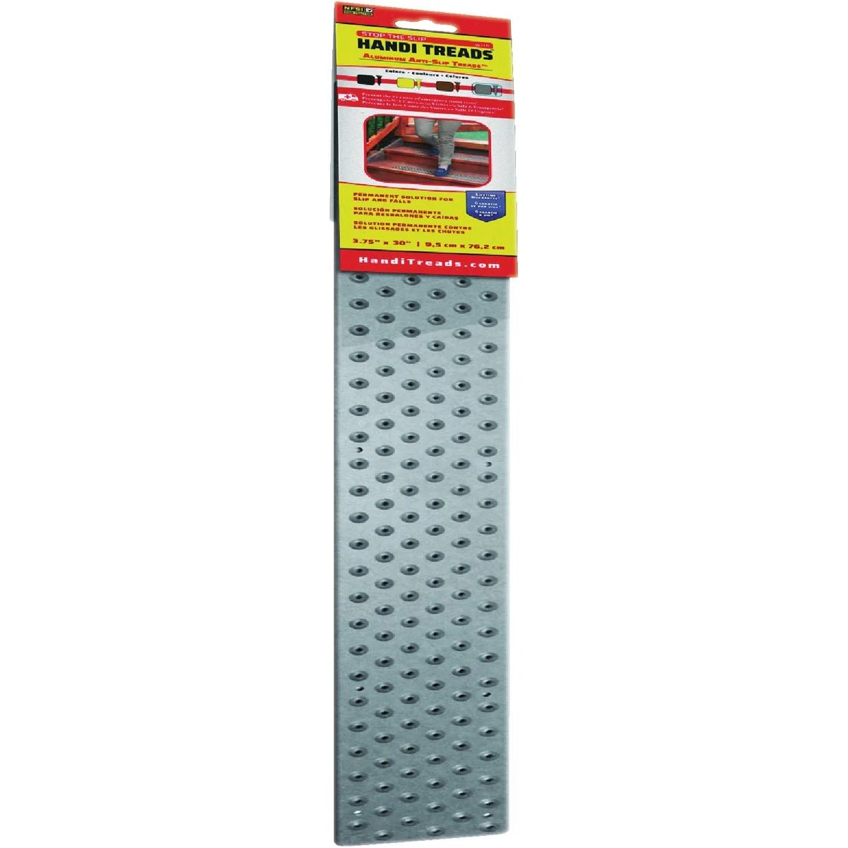 3.75 In. X 30 In. Gray Non-slip Aluminum Tread