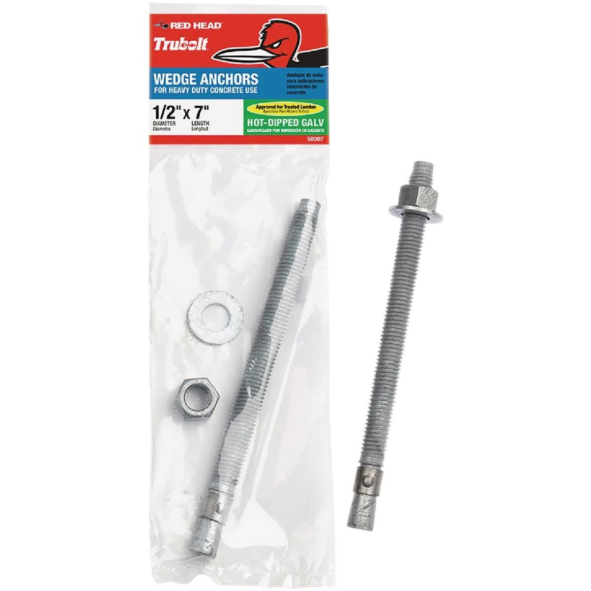 1/2 In. X 7 In. Galvanized Wedge Anchor