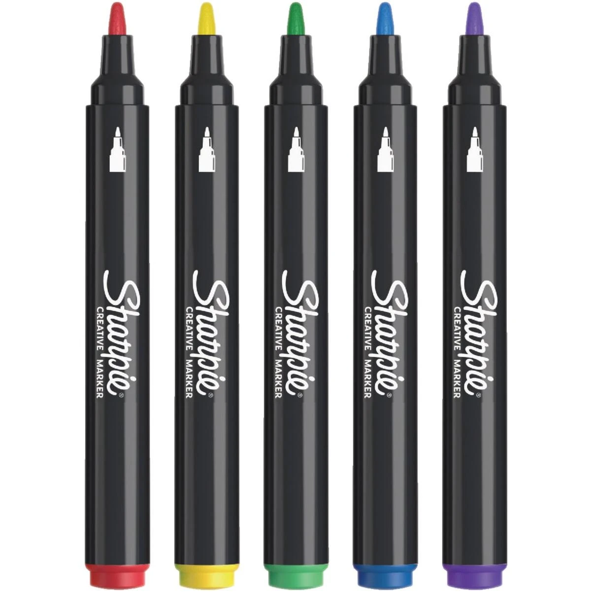 Assorted Colors Water-based Acrylic Bullet Tip Creative Markers (5-pack)