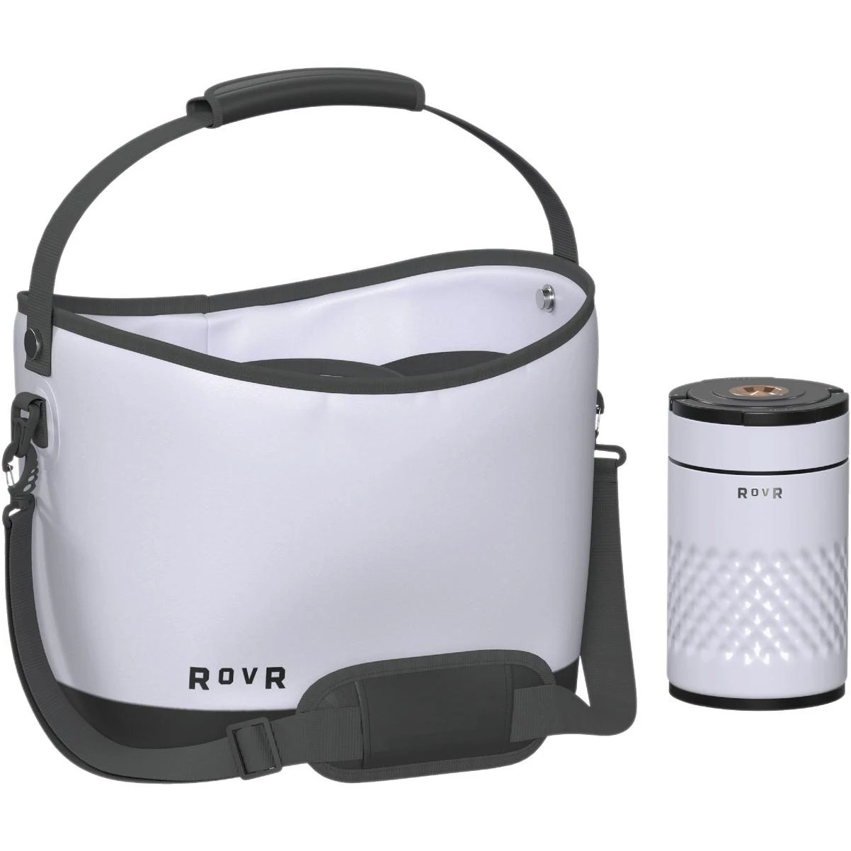 Keepr Beverage Tote Caddy With Ice Bucket & Shoulder Strap, Powder