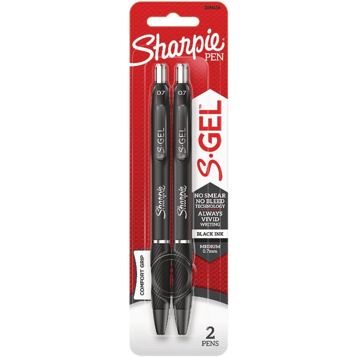 S-gel Black Medium Point Gel Pen (2-pack)