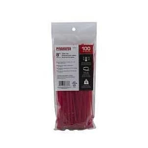 Red 8‑inch Heavy‑duty Nylon Cable Tie – 50 lb Tensile, Self‑locking, Ul‑94v‑2 Certified