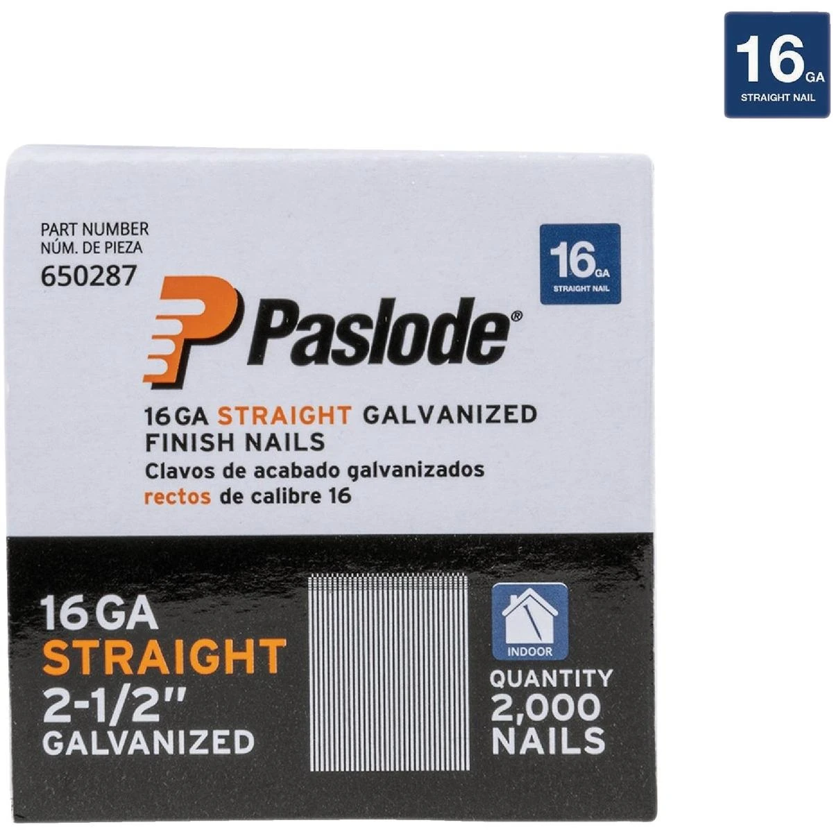 2-1/2 In. 16 Ga Galvanized Straight Finish Nails (2000 Ct.)