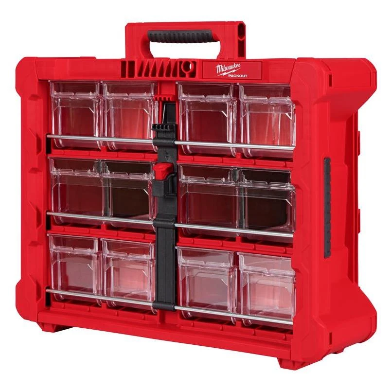 Packout Red Modular Storage Box – 19.7" X 15.2" X 6.7" Stackable Tool Organizer
