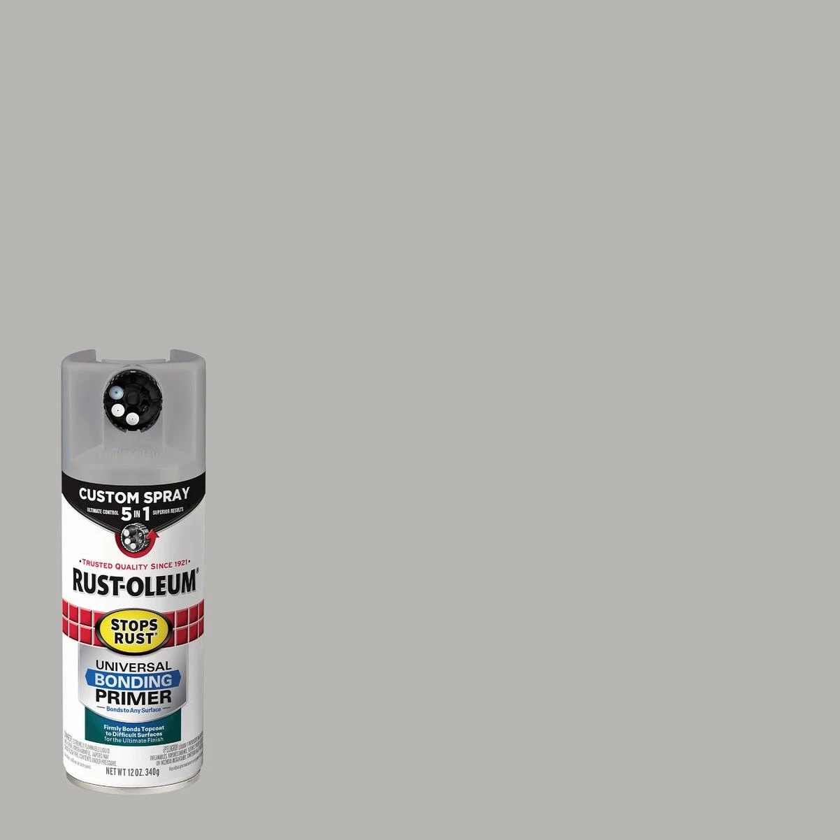 Stops Rust 12 Oz. Custom Spray 5 In 1 Flat Universal Bonding Primer, Gray