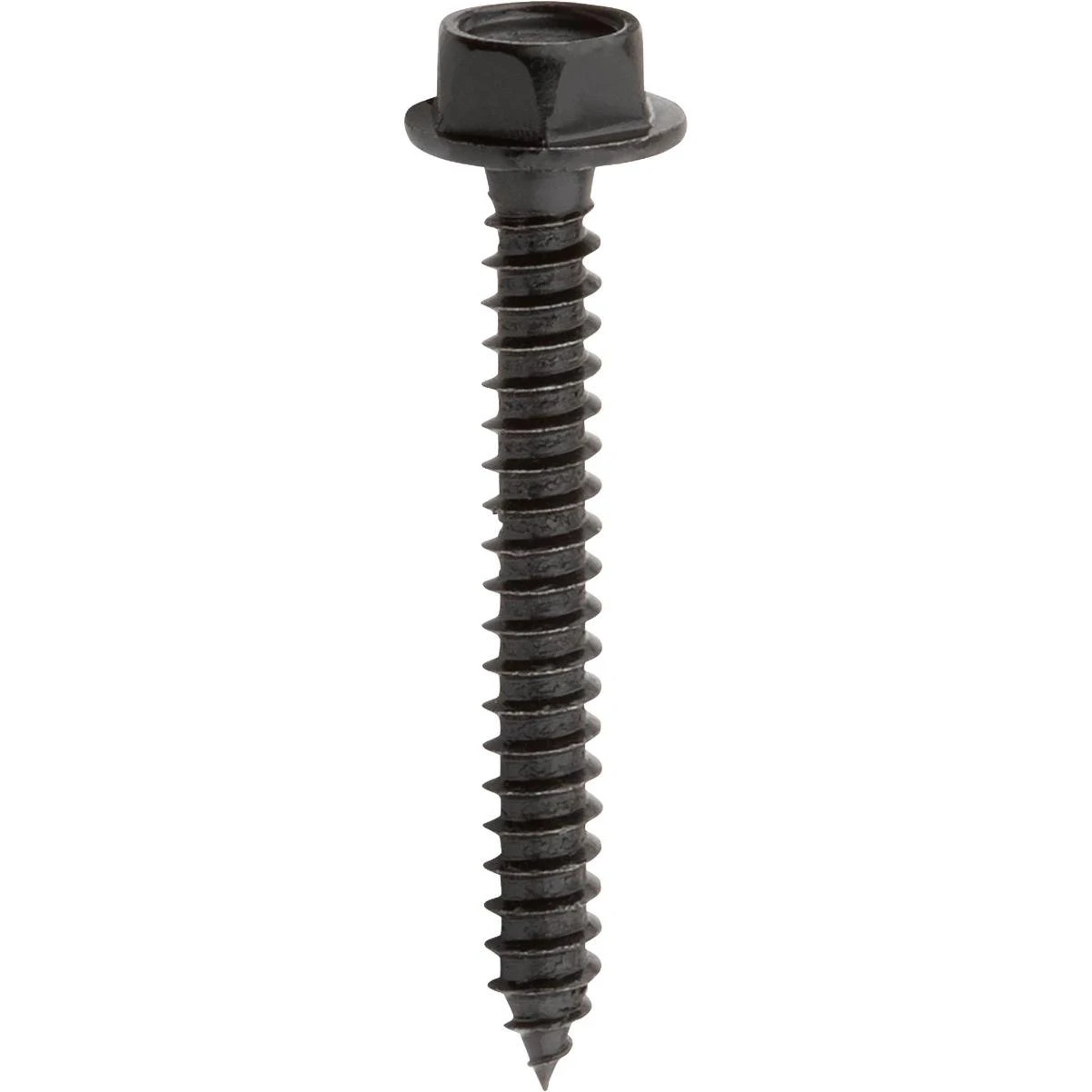 #10 X 1-1/2 In. Hex Head Black Wood Screw (16-count)