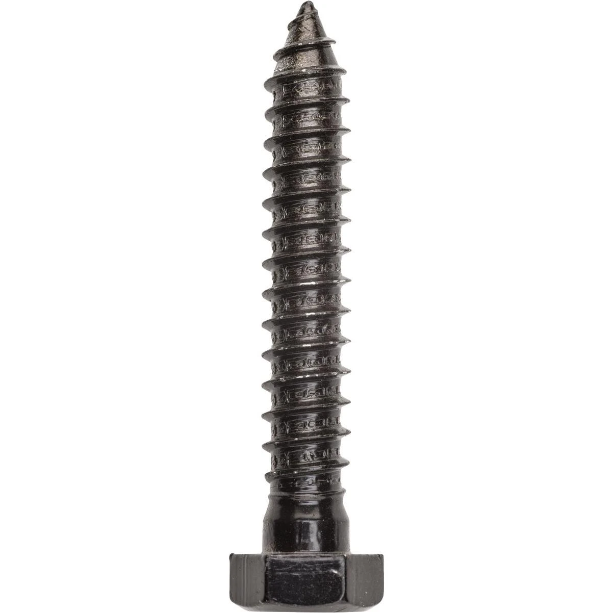 1/2 In. X 3 In. Hex Head Black Lag Bolt (4-count)