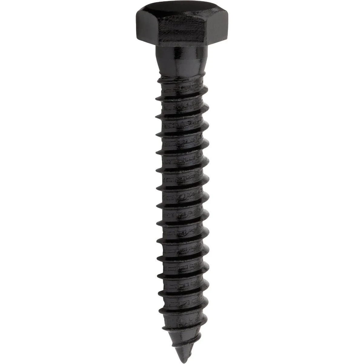 1/2 In. X 3 In. Black Lag Screw (8-count)