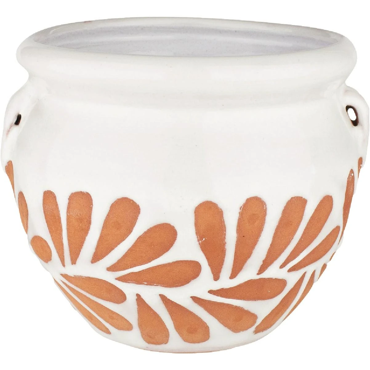 6 In. Michoacana Plumeado Clay Planter