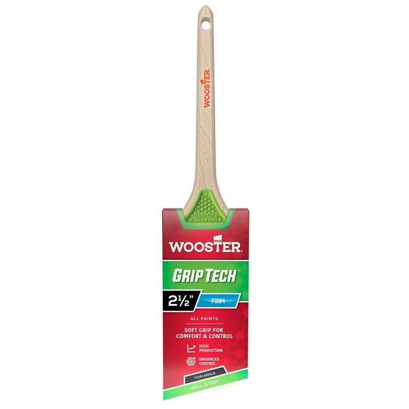 Wooster Griptech 2½‑inch Thin Angle Sash Paintbrush – Precision Grip & Smooth Finish