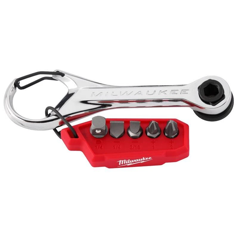 1/4" Drive Multi‑bit Mini Ratchet – Compact Steel Tool