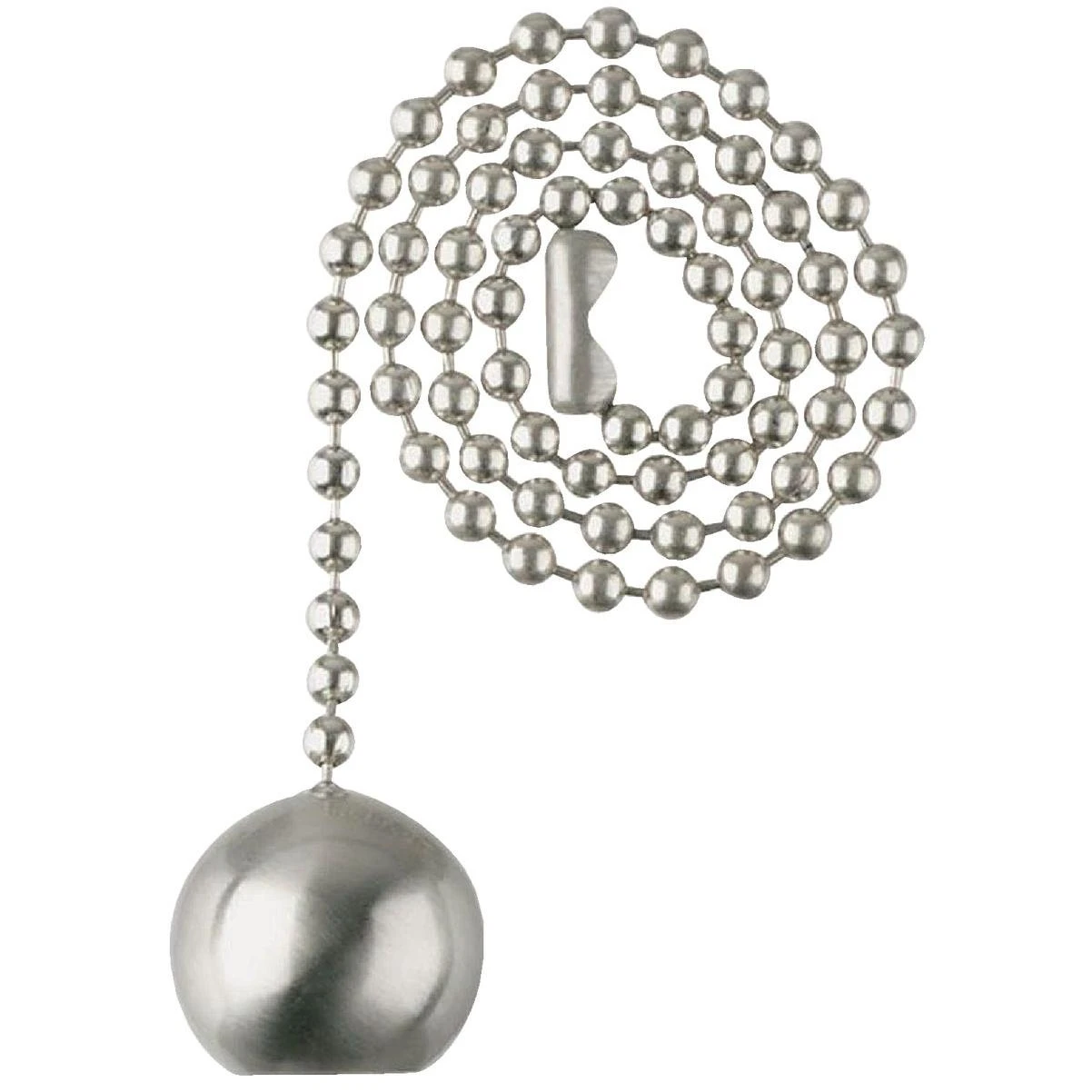 12 In. Brushed Nickel Ball Pull Chain