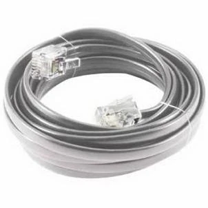7-foot Modular Line Extension Phone Cord With Standard Connectors - White