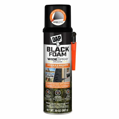 20oz Black Insulating Foam – Wide‑spray Applicator
