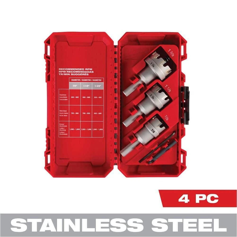 49-22-8610 One-piece Carbide Hole Cutter 4-piece Set