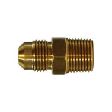 Opens dialog Midland Industries 04048-1012 - Adapter, 5/8" SAE 45° Male Flared x 3/4" Male NPTF, Brass