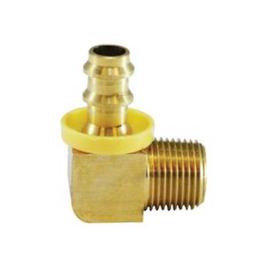 Opens dialog Midland Industries 07220-0402 - Elbow, 1/4" Push-On Hose Barbed x 1/8" MIP, Brass