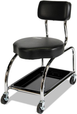 Shopsol Heavy Duty Mechanics Stool W/Backrest & Tool Tray. 450Lb Capacity (3010001)