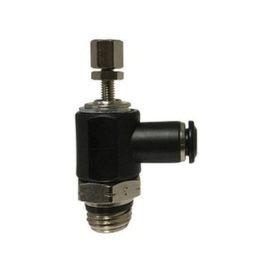 Opens dialog Midland Industries 958PPC-4A -Champion Brass Meter Out Right Angle Flow Control Valve, 1/4 x 1/8"