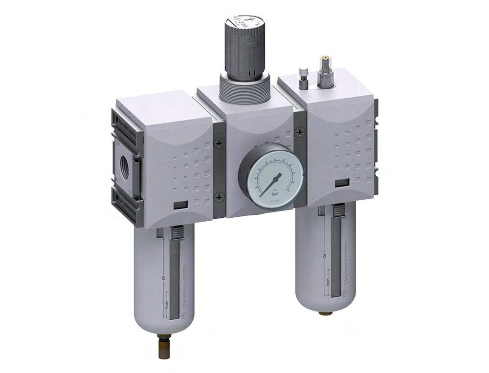 FRL 3-Part G1'' 12000 l/min 0.2-4.0bar/3-58psi Auto (Closed Without Pressure) Polycarbonate Futura 4