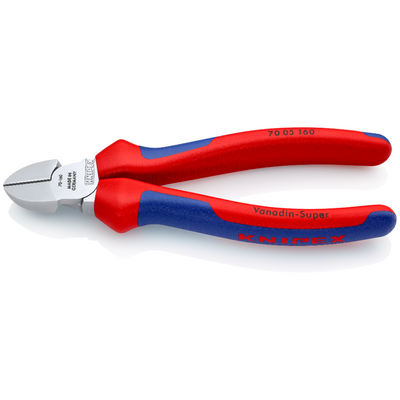 Knipex 6.3" Diagonal Cutters Chrome with Multigrip (7005160)