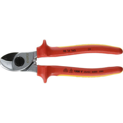 Knipex 6 1/2 Inch Cable Shears - 1000V Insulated (9516165SBA)