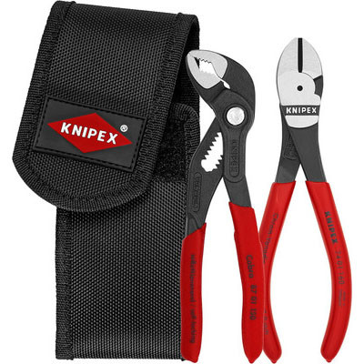 KNIPEX 2-Piece Mini Pliers Set in Belt Pouch (74 01 160, 87 01 125) (002072V02)