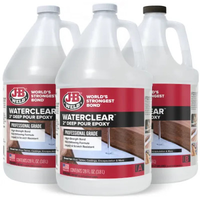 JB Weld Waterclear Pro Grade 2" Deep Pour Epoxy 384 Fl Oz (42384)