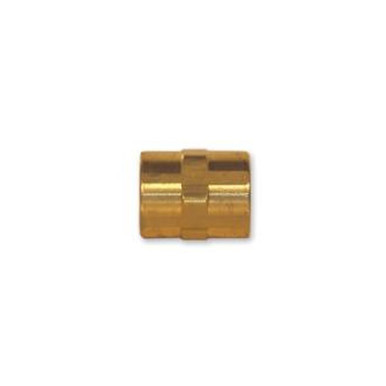 Opens dialog Midland Industries 23300X6 - SAE Pattern Coupling, 3/8" FPT x 3/8" FPT, 1.12" Brass