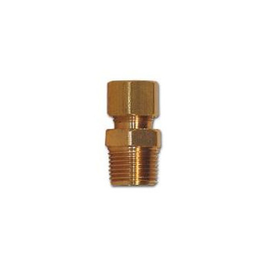 Opens dialog Midland Industries LF68T-44 - Drilled Through Tank Connector, 1/4" Compression x 1/4" NPT(M)F, Brass