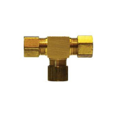Opens dialog Midland Industries LF264X6 - Tee, 3/8" Compression x 3/8" Compression x 3/8" Compression, Brass