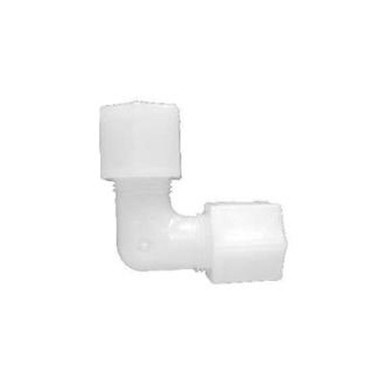 Opens dialog Midland Industries 17124N - 90° Union Elbow, 1/4" Compression x 1/4" Compression, Nylon, White