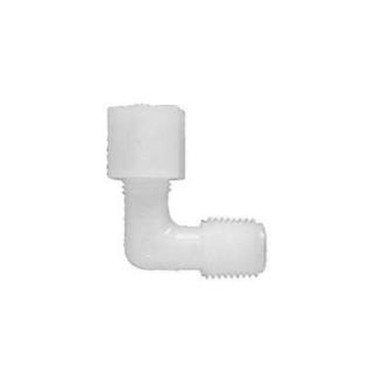 Opens dialog Midland Industries 17237N - 90° Elbow, 1/2" Compression x 3/8" MIP, Nylon, White