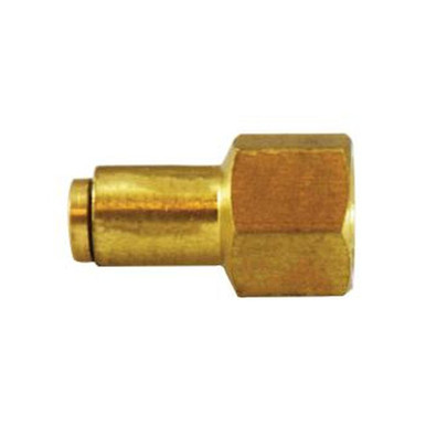 Opens dialog Midland Industries 20036 - Straight Connector, 3/8" Tube OD x 1/4" NPT(F)F, Brass