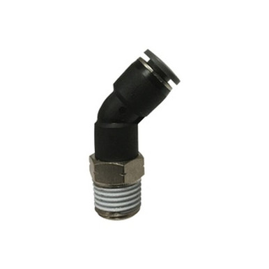 Opens dialog Midland Industries 20139C - 45° Swivel Elbow, 1/4" Push-In x 1/8" NPT(M), Composite