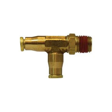 Opens dialog Midland Industries 20167 - Swivel Run Tee, 1/2" Push" Tube x 1/2" NPT(M)F x 1/2" Push" Tube, Brass