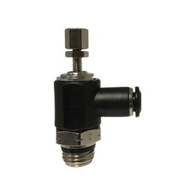 Opens dialog Midland Industries 20787CW - Meter Out Right Angle Flow Control Valve, 3/8 x 1/4" Nominal, Push-In x