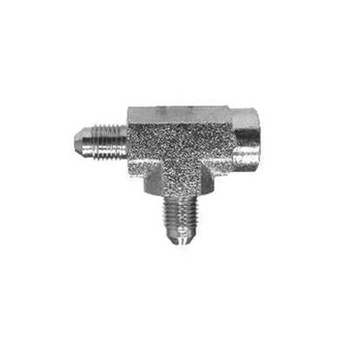 Opens dialog Midland Industries 260688 - Run Tee, 1/2" 37° JIC Flared x 1/2" 37° JIC Flared x 5/16" FIP, Steel