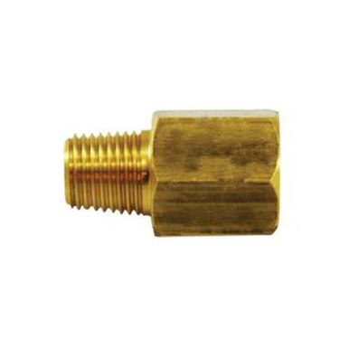 Opens dialog Midland Industries 28862 - Pipe Adapter, 3/8" Male BSPT x 3/8" FIP, Brass, Nickel-Plated