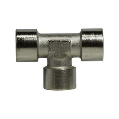Opens dialog Midland Industries 28931 - Tee, 1/4" Female BSPP x 1/4" Female BSPP x 1/4" Female BSPP, Steel,