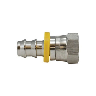 Opens dialog Midland Industries 30230SS - Adapter, 1/4" Push-On Hose Barb x 1/4" Female SAE 45 deg/37° JIC Swivel