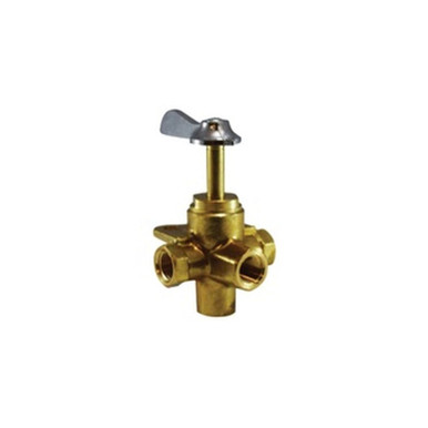 Opens dialog Midland Industries 46255 - Ground Plug Shutoff Cock w/ Click, 1/4" Nominal Pipe, FIP Connection,