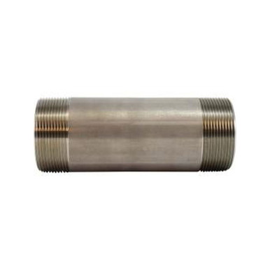 Opens dialog Midland Industries 48187 - Welded Pipe Nipple, 2-1/2" MPT x 2-1/2" MPT, 6" L, Stainless Steel, SCH