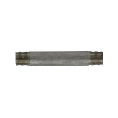 Opens dialog Midland Industries 49042 - Welded Pipe Nipple, 3/8" MPT x 3/8" MPT, 2" L, Stainless Steel, SCH 40