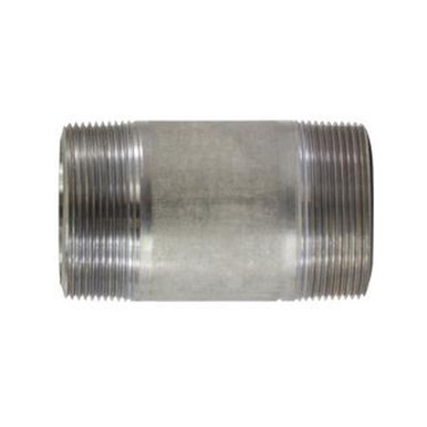 Opens dialog Midland Industries 51203 - Seamless Pipe Nipple, 3" MPT x 3" MPT, 4" L, Stainless Steel, SCH 80