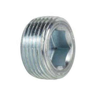 Opens dialog Midland Industries 5406FLP8 - Flush Hollow Hex Plug w/ 7/8 Taper, 1/2" MPT, Steel