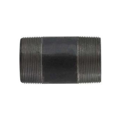 Opens dialog Midland Industries 59171SMLSXX - Seamless Pipe Nipple, 2" MPT x 2" MPT, 9" L, Steel, Black, XXH