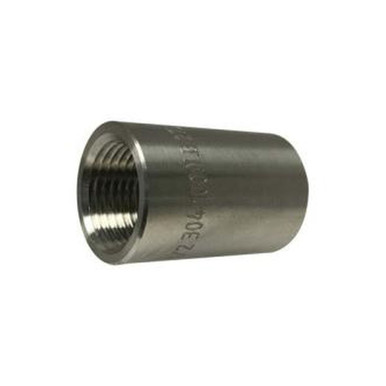 Opens dialog Midland Industries 62413B1 - Barstock Coupling, 1/2" FPT x 1/2" FPT, Stainless Steel, 1000 lb
