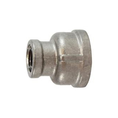 Opens dialog Midland Industries 62458 - Reducing Coupling, 2" FPT x 1/2" FPT, Stainless Steel, 150 lb
