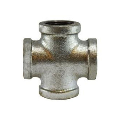 Opens dialog Midland Industries 64395 - Cross, 1" FPT x 1" FPT x 1" FPT x 1" FPT, Iron, Galvanized